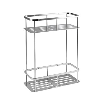 Полка прямоугольная с литым дном двойная TITAN 77360