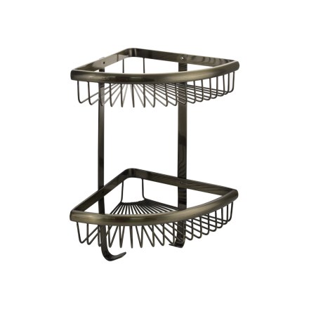 Полка двойная угловая овальная под БРОНЗУ MAGNUS 95341