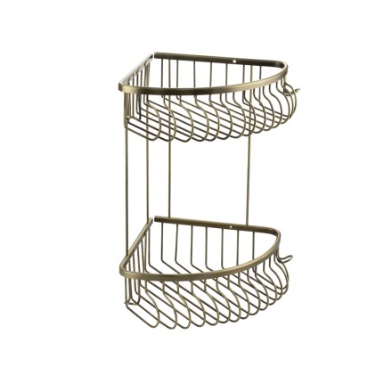 Полка двойная угловая овальная под БРОНЗУ MAGNUS 95351