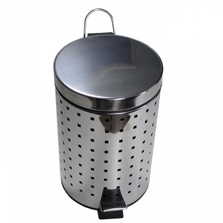 САНАКС – Ведро круглое 5 л -перфорированное из нержавеющей стали с педалью