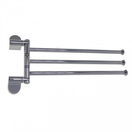 Держатель полотенца поворотный тройной с двойным креплением TITAN 77132