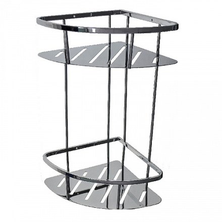 Полка угловая овальная с литым дном двойная 22 см TITAN 77351