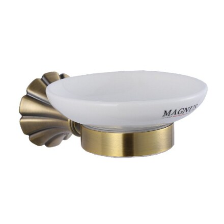 Мыльница керамическая с креплением к стене под БРОНЗУ MAGNUS 95004