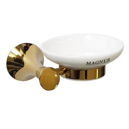 Мыльница керамическая с креплением к стене под ЗОЛОТО MAGNUS 96004
