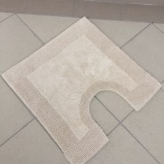 Коврик хлопковый под унитаз 60X60 кремовый QUATRO ПОЛЬША 851573