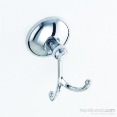 Крючок двойной, кругл.крепление, хром LIDER 1097