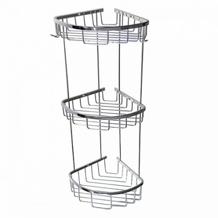 Полочка угловая овальная тройная 18 см САНАКС 75254