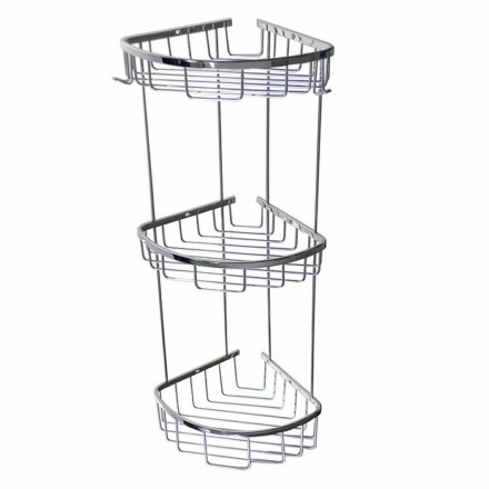 Полочка угловая овальная тройная 22 см 75255