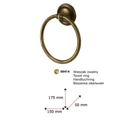 ВЕШАЛКА- КОЛЬЦО ДЛЯ ПОЛОТЕНЦА BISK DECO 00414
