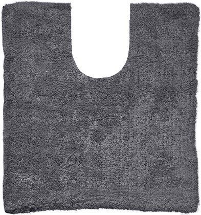 Коврик хлопковый под унитаз 60X60 графит QUATRO ПОЛЬША