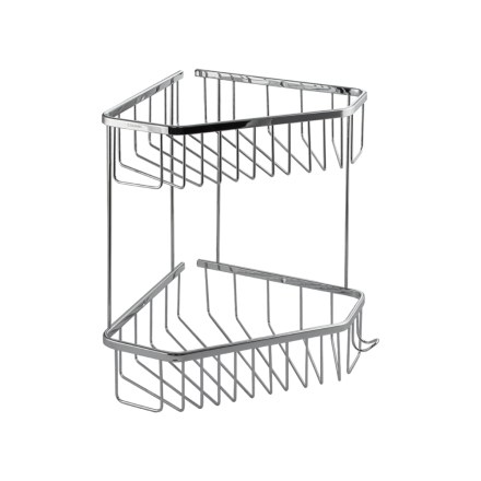 Полочка угловая пятиугольная двойная 22 см. 75041