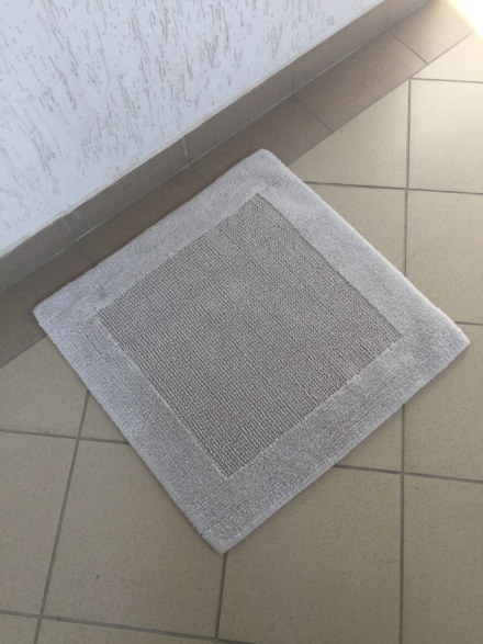 Коврик хлопковый в ванную 60X60 серый QUATRO ПОЛЬША