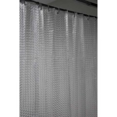 Шторка для ванной 3D 180Х180 см. серая