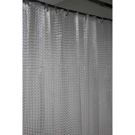 Шторка для ванной 3D 180Х180 см. серая