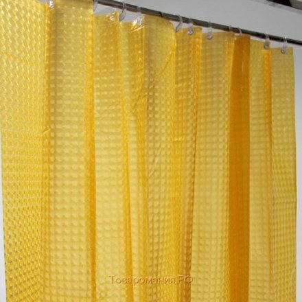 Шторка для ванной 3D 180Х180 см.оранжевая