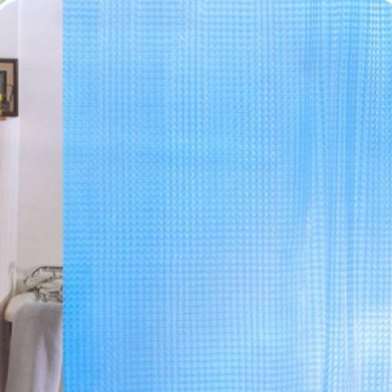 Шторка для ванной 3D 180Х180см. голубая