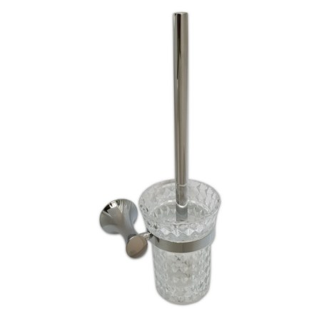 Ёрш для унитаза колба из резного стекла с креплением к стене MAGNUS 85164