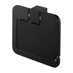 Держатель для туалетной бумаги с крышкой FUTURA BLACK 02961