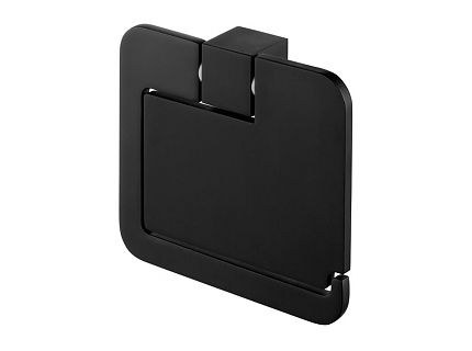 Держатель для туалетной бумаги с крышкой FUTURA BLACK 02961