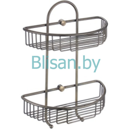 Полка решетка прямая двойная бронза S-02722C