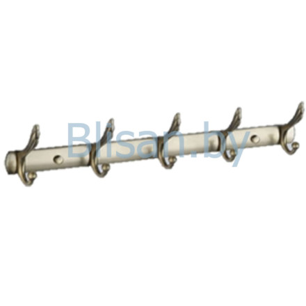 Планка с 5 крючками S-C00115 бронза