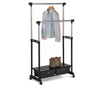 Вешалка Sheffilton SHT-4150B2-1 хром/черный