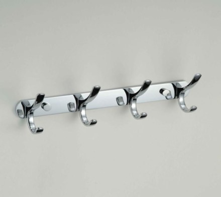 Планка с крючками KH-004254 4 крючка хром