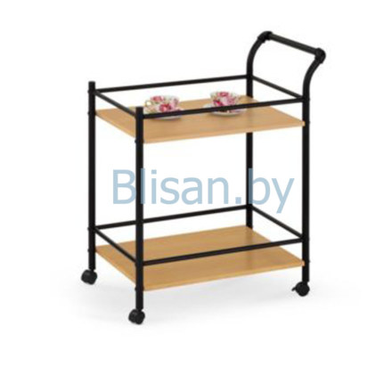 Стол сервировочный Halmar BAR-12 (дуб натуральный/черный)