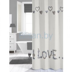 Штора для ванной комнаты 180*200 Quore белая Нидерланды