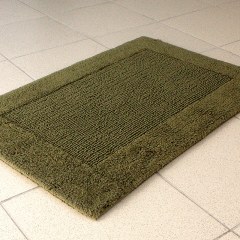 Коврик хлопковый в ванную QUATRO 105X60 оливковый