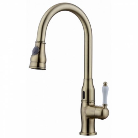 Смеситель для кухни Kaiser Vincent-Sensor 31366-1 Bronze сенсорный с выдвижной лейкой, бронза