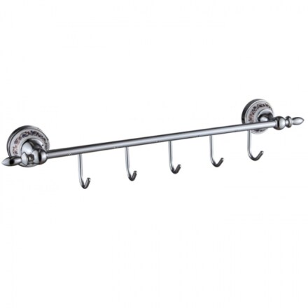 Планка с крючками Savol 5 крючков S-06875A хром