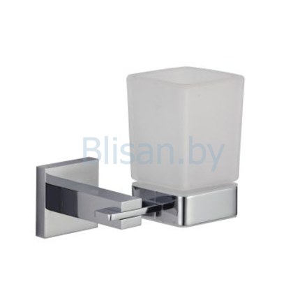 Стакан стеклянный с настенным держателем Savol S-06558A