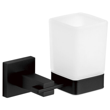 Стакан стеклянный с настенным держателем Savol S-06558H