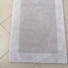 Коврик хлопковый в ванну 130X70 серый QUATRO ПОЛЬША 850996