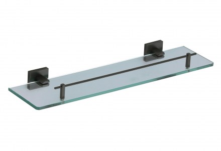Полка прямая (стеклянная)черная 50 см Savol S-06591H