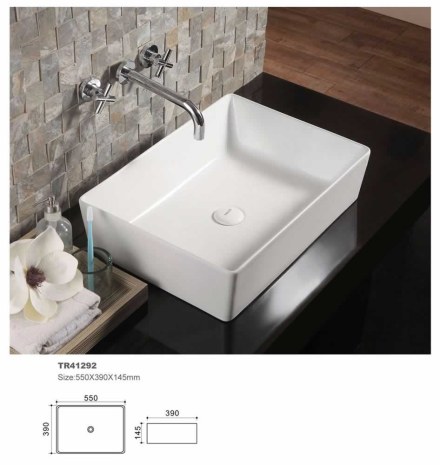 Умывальник накладной UPTREND Fiesta 55×39 белый глянец TR41292