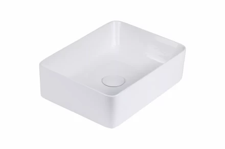 Накладной умывальник Uptrend Roma 40х30 глянцевый белый TR41313