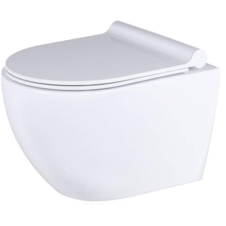 Унитаз подвесной Uptrend Caneo Rimless 35,5×49 с сиденьем микролифт TR2196D