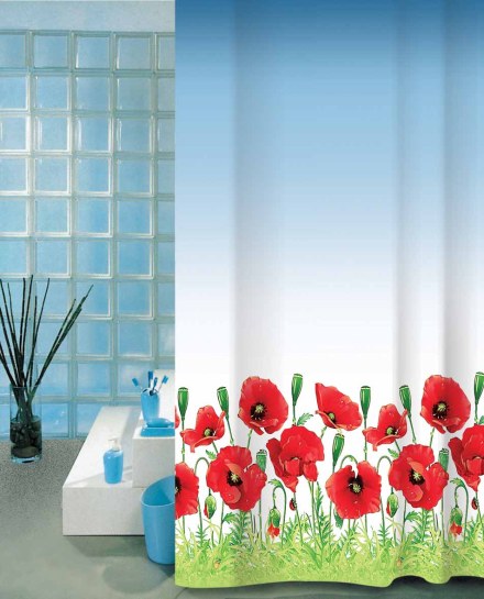 Шторка в ванную комнату VONALDI ТЮЛЬПАНЫ
