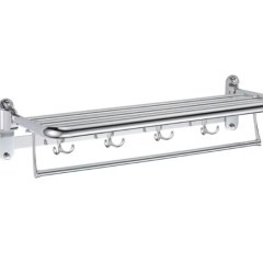 Полка для полотенец откидная 60 см хром.S-004099