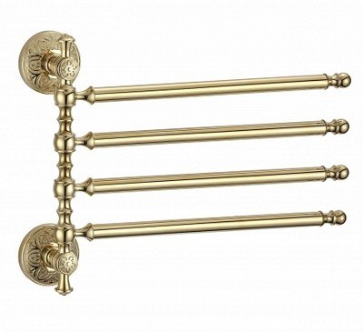 Держатель для полотенец поворотный (4-ой) золото Savol S-005804B