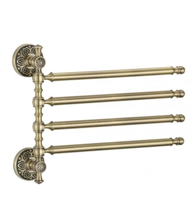 Держатель для полотенец поворотный (4-ой) бронза Savol S-005804C