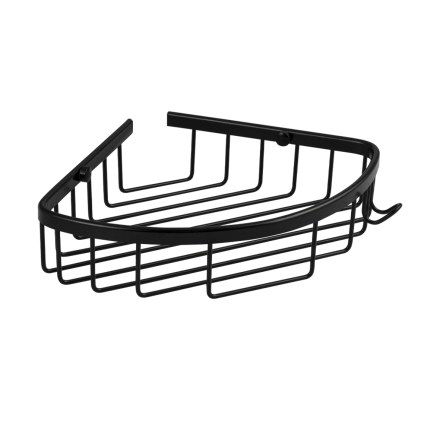 Полочка угловая овальная чёрного цвета TITAN 76060