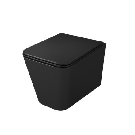 Унитаз подвесной безободковый OWL Vatter Ruta-H Matt Black с сиденьем DP микролифт OWLT190404