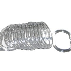 Кольца для шторок в ванную прозрачные BISK