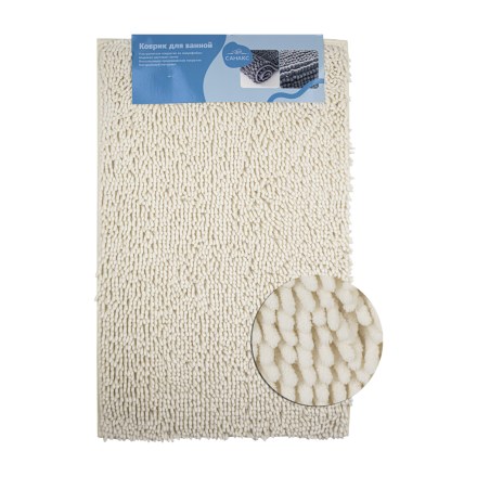 Коврик в ванную Moss кофе с молоком 50 х 80 см хлопок САНАКС 00410