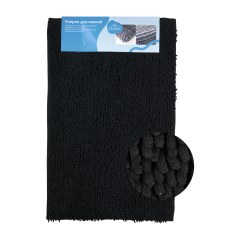 Коврик в ванную Moss черный 50 х 80 см хлопок САНАКС 00414