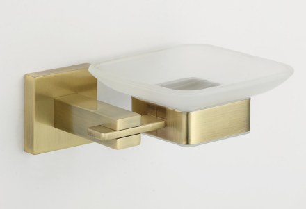 Мыльница стеклянная с настенным держателем Savol S-06559C