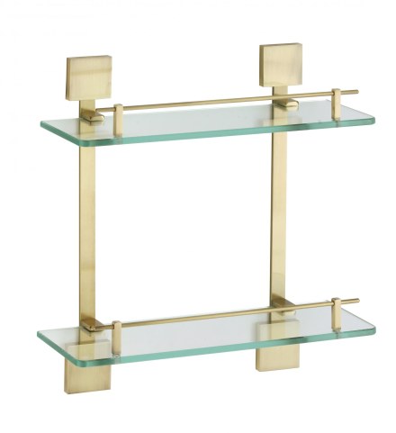 Полка прямая двойная (стеклянная) 40 см Savol S-06522C